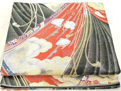 平和屋着物▽訪問着 単衣 流水扇面花文 金彩 正絹 逸品 AAAZ0999jh