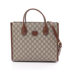 グッチ GUCCI トートバッグ GGスプリーム 65998392TCG8563 ベージュ PVCコーティングキャンバス レザー 2wayトートバッグ レディース 新品