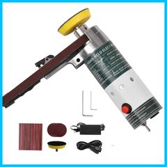 Weytoll 2in1 電動ベルトサンダー&ポリッシャー 片手操作 100W 10000回転数/分 ミニ 小型 電動グラインダー サンディングモデル 超強研磨力 木工と金属加工 9 *研磨ベルト+7 *研磨紙+1 * 2 研磨ディスク