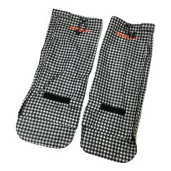 中古 レディース ビームスゴルフ BEAMSGOLF レインレッグカバー 黒×白 ブラック×ホワイト チェック柄