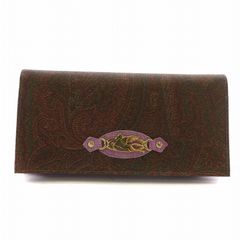 エトロ ETRO 長財布 二つ折り PVC レザー ペイズリー柄 総柄