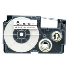 【単品】カシオ用 ネームランド 互換 テープ  6mm／白テープ／黒文字  TPR-XR-6WEのサムネイル