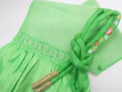 【一輝堂】【着物】和装小物　帯締め帯揚げセット　帯締　帯揚　振袖用　総絞り　撚房　金糸　丸ぐけ　25w05-5965