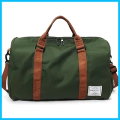 【速発送】M スポーツバッグ ボストンバッグ ジムバック 旅行バッグ 3 収納 シューズ収納 大容量 メンズ レディース ユニセックス 乾湿分離 ウトド 機内持込 グリーン 050