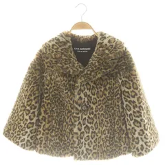 ジュンヤワタナベ JUNYA WATANABE コムデギャルソン COMME des GARCONS AD2008 レオパード フェイクファージャケット テーラード クロップド丈 茶 ブラウン ベージュ /MI ■OSのサムネイル