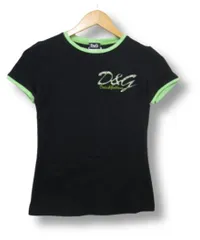 DOLCE&GABBANA レディース Tシャツ ロゴワッペン 半袖 M〜L相当 DOLCE&GABBANA レディース Tシャツ ロゴワッペン 半袖 M〜L相当