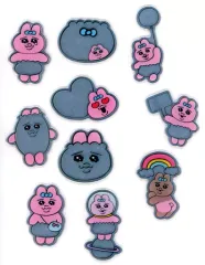 【中古】シール・ステッカー 全10種セット 「おぱんちゅうさぎ トレーディングミラーステッカー」