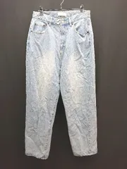 ◇ remer リメール ステッチ シンプル おしゃれ カジュアル ダメージ加工 デニムパンツ サイズM ブルー レディース E 【1308290004401】