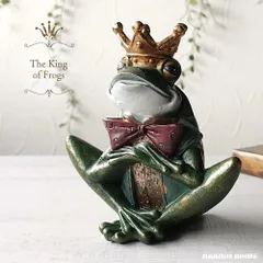 ☆未使用品☆カエルの王様　置物　雑貨　かわいい ES-117-2 Amazon.co.jp: カエル 王様（36cm） カエルグッズ 置物 かえる