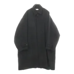 Graphpaper (グラフペーパー) Light Melton Oversized Coat ライトメルトンウール オーバーサイズ ステンカラーコート ブラック GU243-10271Bのサムネイル