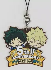 【中古】雑貨 緑谷出久＆爆豪勝己 ラバーマスコット 「にとたん 僕のヒーローアカデミア 5th Anniversary ラバーマスコット」 アニメイトBOX購入特典