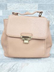 極美品✨フルラ・レザー ゴールドスタッズ 2wayショルダーバッグ手提げ 
