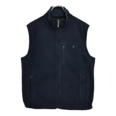 Polo by Ralph Lauren ポロ ラルフローレン フリースベスト ネイビー(メンズ M)中古 古着 U3821