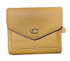 COACH クロスグレインレザーウィンスモールウォレット　3つ折り財布　レザー