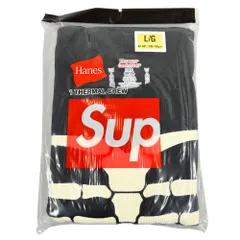 SUPREME シュプリーム 25AW Hanes Bones Thermal Crew (1 Pack) サーマル ロングＴシャツ ブラック サイズL 正規品 / 45098