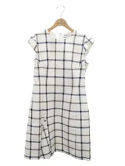 フォクシーニューヨーク collection バスケットウェーブチュニック 35656 ワンピース 38 アイボリー チェック リネン・キャンバス風 ITGY1LGPO116