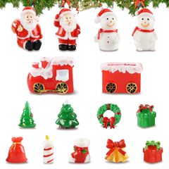 15個セット 置物 ミニクリスマス オーナメント 樹脂 クリスマスギフト クリスマスミニ装飾パーツ ミニチュア 装飾品 工芸品 飾り DIY 風景置物 クリスマス 庭盆栽装飾 室内/寝室/卓上/玄関飾り