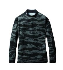 【旧2024年SSモデル】 モックネックロングTシャツ （ユニセックス） 655-38カモフラブラック XLサイズ