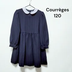 【 クレージュ 】フォーマル 入学 お 受験  courreges   Courrèges  ネイビー 紺 ワンピース 120 七五三 入学式 卒園式 発表会 セレモニー 女の子 襟