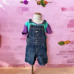 KIDS【サイズ24month】OSHKOSH B’gosh オシュコシュ　ショートオール　オーバーオール　デニム