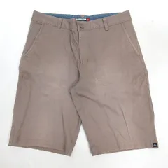 G■クイックシルバー/QUIKSIVER カラーコットンハーフパンツ【32】茶系/men's/93【中古】■