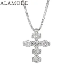 Damiani(ダミアーニ) トゥラッティ ダイヤモンド クロス ネックレス K18 ホワイトゴールド WG ネックレス アクセサリー ジュエリー 十字架モチーフ 6PD シルバー銀 レディース 41100050279【中古】【アラモード】