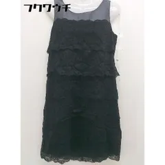 ◇ IENA イエナ レース ティアード ノースリーブ ミニ ワンピース ブラック グレー レディース  【中古】 【1111120006625】