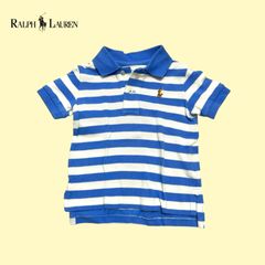 1535◯ RALPH LAUREN ボーダー　半袖ポロシャツ　80