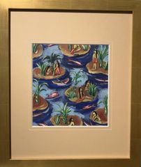【水彩画】A・ラフ　「南洋の島」