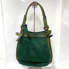 monet オーストリッチ ミントグリーン ハンドバッグ エスニックレザー