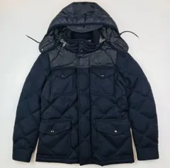 MONCLER★モンクレール・LEONCE メンズ 収納フード付き ウール切替し キルティングデザイン ダブルジップ ボタン比翼仕立て ダウンジャケット(1)メンズダウンジャケット カジュアル ジャケット 秋冬物 アウター ブランド