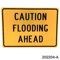 ヴィンテージ 看板 202204-A 水害注意 ストリートサイン CAUTION