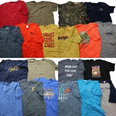 古着卸 まとめ売り カラーmix プリント 半袖Tシャツ 20枚セット (メンズ 2XL )リアルツリー リーボック アンダーアーマー 中古 古着 MY8349
