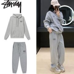 【値下げ】Stussy グレー スウェットシャツ　セットアップ NIKE×STUSSY スエットセットアップ - メルカリ