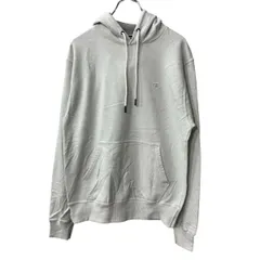 Champion ロゴスウェット パーカー S ホワイト チャンピオン フーディー プルオーバー ワンポイントロゴ 古着卸 アメリカ仕入 a709-5317