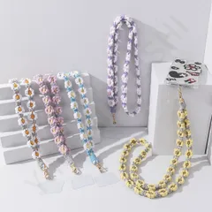 花編み ショルダーストラップ フラワー スマホショルダー　流行　 かわいい 肩掛け 斜めがけ ナチュラル風 大人可愛い お花 韓国 iphone 雑貨 小物 アクセサリー ファッション ベーシック カジュアル 女の子 手作り