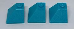 LEGO パーツ　2面スロープ　2×2 ミディアムアズール　3個