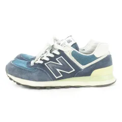 ニューバランス NEW BALANCE 574 スニーカー ローカット レースアップ 切替 ロゴ 24cm 紺 ネイビー ML574VN /AO5 ■GY19
