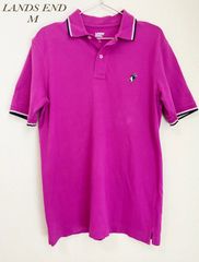 LANDS END ポロシャツ　Mサイズ　ペンギン　ワンポイント　ランズエンド