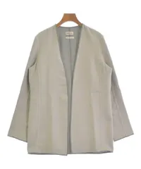 HERMES エルメス ノーカラージャケット エルメス カシミヤ ノーカラージャケット 38 レディース グレー