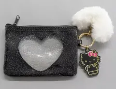 【中古】バッグ ハローキティ(ギャルシリーズ) ハート窓付きポーチ ブラック 「サンリオキャラクターズ」