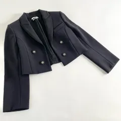 39c11 《美品》 FOXEY NEW YORK COLLECTION フォクシー ニューヨーク コレクション ショートレングスジャケット 38 ブラック 日本製 ブレザー 38953のサムネイル