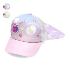 kids　foret 日よけ付スパンコールメッシュキャップ　b33415のサムネイル