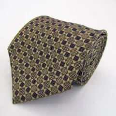 エスティーデュポン ブランド ネクタイ チェック柄 格子柄 スクエア柄 シルク 日本製 PO メンズ ブラウン S.T. Dupont 【中古】のサムネイル