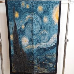 ストール 大判 厚手 マフラー ゴッホ 星月夜 秋 冬 春 暖かい 高級 油絵 絵画 青 ブルー 羽織り 膝掛け レディース 婦人 お洒落 おしゃれ 女性 夜空 アート 星月夜グッズ 長め 長方形 大人 油絵 大きめ ファッション小物 インポート 新品 可愛い