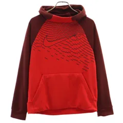 NIKE ナイキ 長袖 パーカー L レッド系 DRI-FIT レディース 古着
