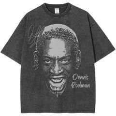 NBA シカゴブルズ デニス・ロッドマン Dennis Rodman ヴィンテージ加工 コットン 半袖 Tシャツ 男女兼用 S～3XL
