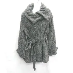 ■ ◎ CECIL McBEE セシルマクビー 総柄 キレイめ 長袖 ジャケット コート サイズM チャコールグレー レディース E  【1405140001297】