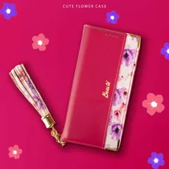 arrows We2 ケース 手帳型 おしゃれ arrowsWe カバー F52E F51B FCG02 FCG01 A101FC arrowsWe2M07 花 赤 ピンク ブルー レザー 送料無料
