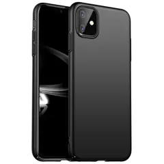 YUYIB iPhone11 用 ケース 耐衝撃 おしゃれ 指紋防止 薄型 軽量 レンズ保護 ハードケース アイフォン11 用 カバー スマホケース (iPhone 11 6.1 ブラック)